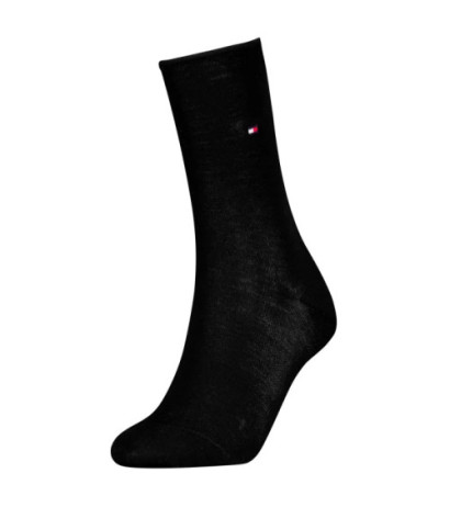Tommy Hilfiger TH Women Sock 1P Premium Rolltop Black 701228935 001 (TH1393-a) sokid