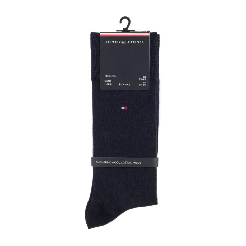 Tommy Hilfiger TH Men Sock 1P Premium Wool Dark Navy 701229682 001 (TH1394-a) kojinės