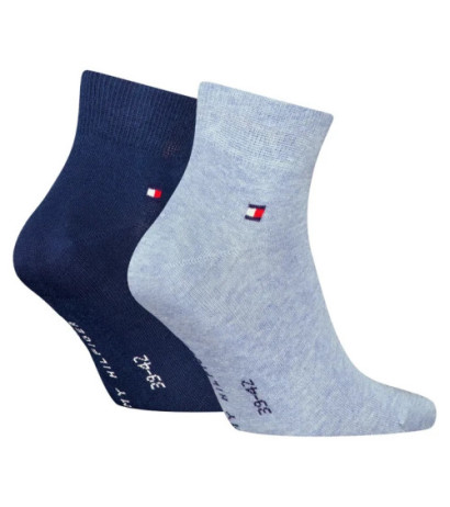 Tommy Hilfiger TH Men Quarter 2P Light Blue/Melange 342025001 050 (TH1391-d) socks