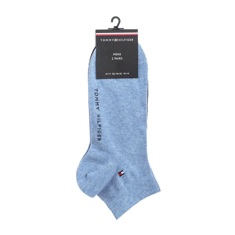 Tommy Hilfiger TH Men Quarter 2P Light Blue/Melange 342025001 050 (TH1391-d) kojinės