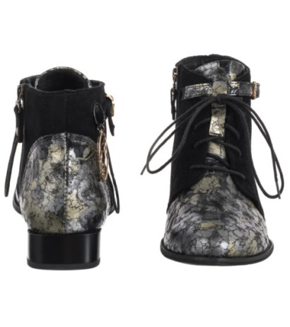 Maciejka Czarne Kwiaty 5743A-03/00-8 (MA1407-a) kurpes