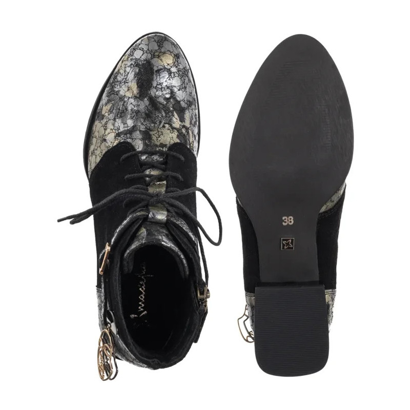 Maciejka Czarne Kwiaty 5743A-03/00-8 (MA1407-a) shoes