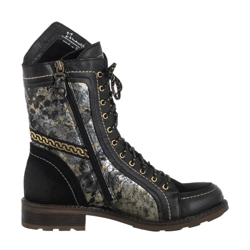 Maciejka Czarno-Złote 07097-01/00-8 (MA1408-a) shoes