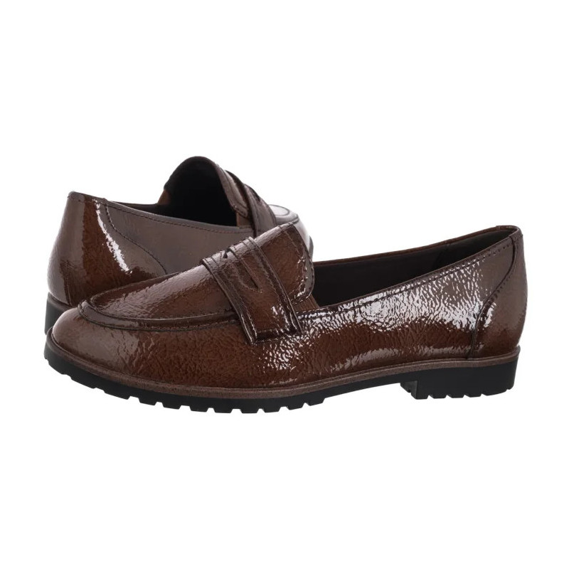 Tamaris Brązowe 1-24239-42 365 Cognac Patent (TM558-b) kurpes