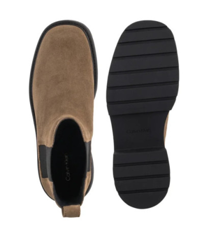 Calvin Klein Chunky Chelsea Boot Suede Classic Taupe YW0YW02071 ADH (CK691-a) kurpes