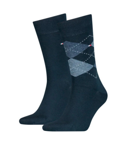 Tommy Hilfiger Men Sock 2P Dark Navy 100001495 322 039 (TH302-c) kojinės