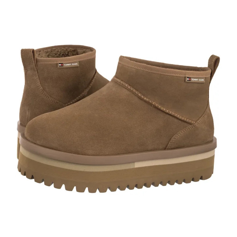 Tommy Hilfiger TJW Flatform Snow Boot Suede Bronze Twist EN0EN02841 RBH (TH1401-a) shoes
