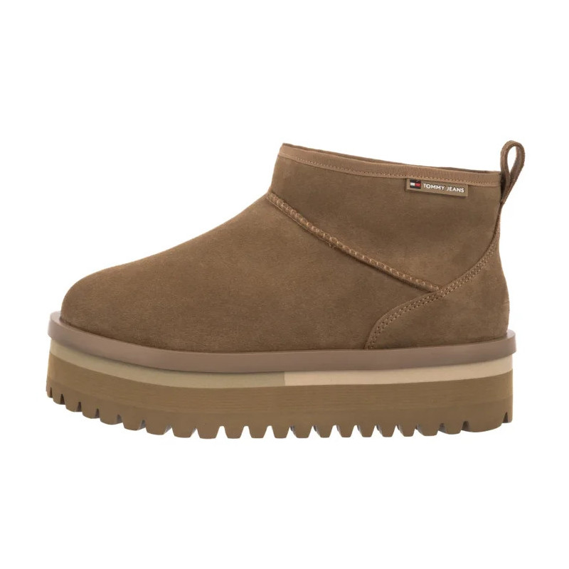 Tommy Hilfiger TJW Flatform Snow Boot Suede Bronze Twist EN0EN02841 RBH (TH1401-a) shoes