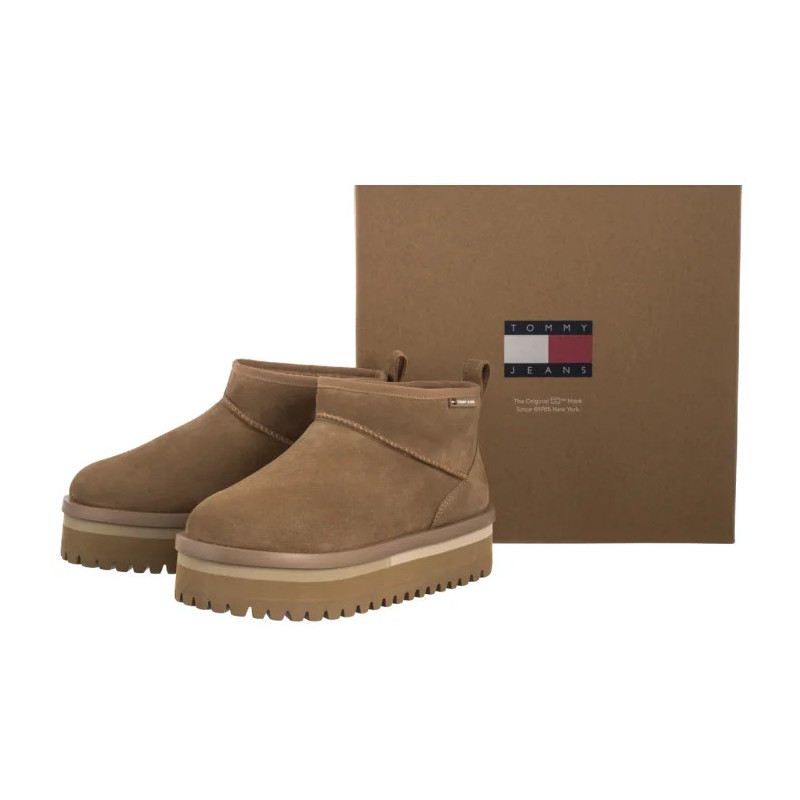 Tommy Hilfiger TJW Flatform Snow Boot Suede Bronze Twist EN0EN02841 RBH (TH1401-a) kingad