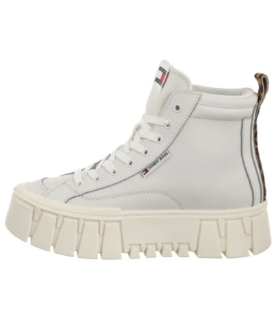 Tommy Hilfiger Tjw Vulc Flatform Leopard Ecru EN0EN02858 YBL (TH1402-a) batai