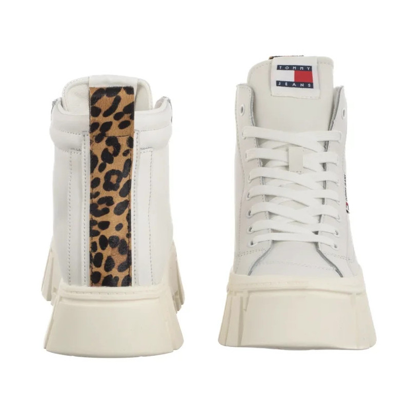 Tommy Hilfiger Tjw Vulc Flatform Leopard Ecru EN0EN02858 YBL (TH1402-a) batai