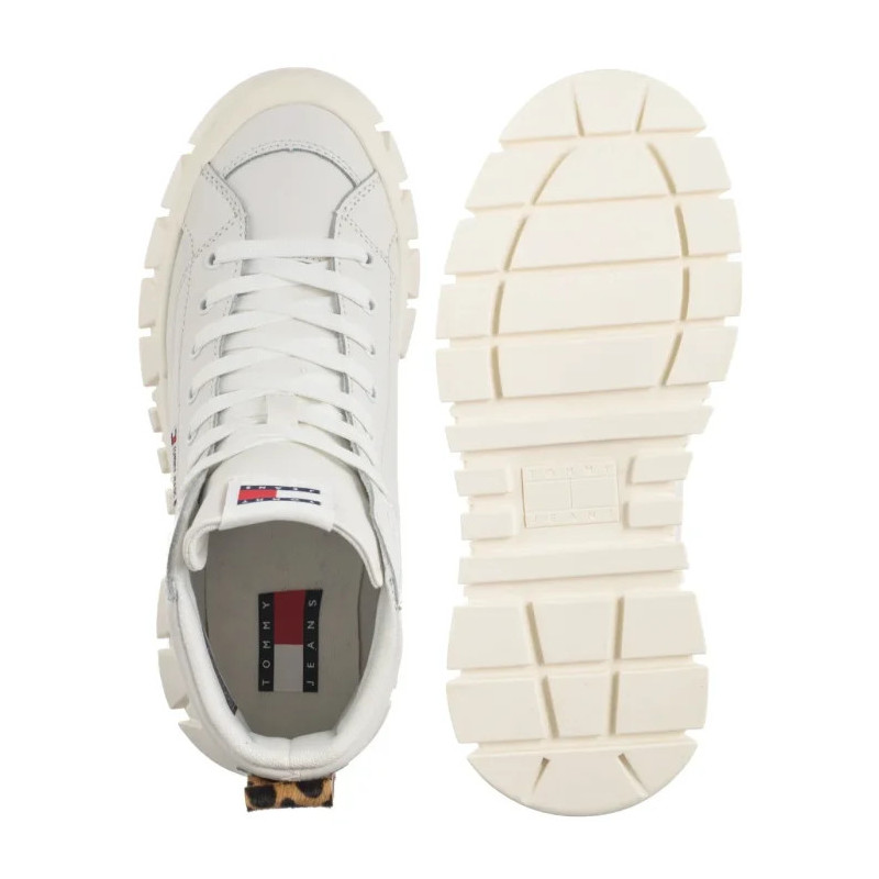 Tommy Hilfiger Tjw Vulc Flatform Leopard Ecru EN0EN02858 YBL (TH1402-a) batai