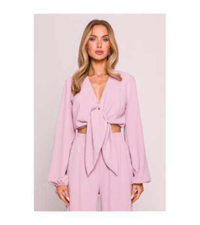 M861 Krótka bluzka - brudny róż