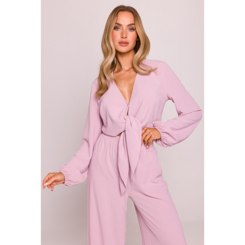 M861 Krótka bluzka - brudny róż