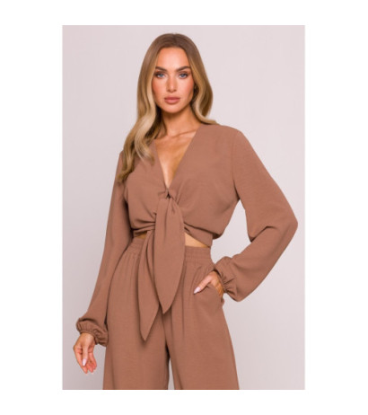 M861 Krótka bluzka - czekoladowa