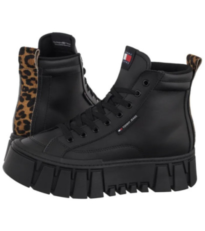 Tommy Hilfiger Tjw Vulc Flatform Leopard Black EN0EN02858 BDS (TH1402-b) kingad