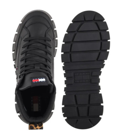 Tommy Hilfiger Tjw Vulc Flatform Leopard Black EN0EN02858 BDS (TH1402-b) batai