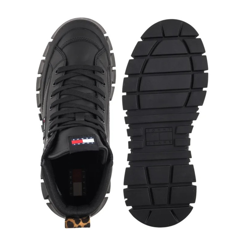 Tommy Hilfiger Tjw Vulc Flatform Leopard Black EN0EN02858 BDS (TH1402-b) kingad
