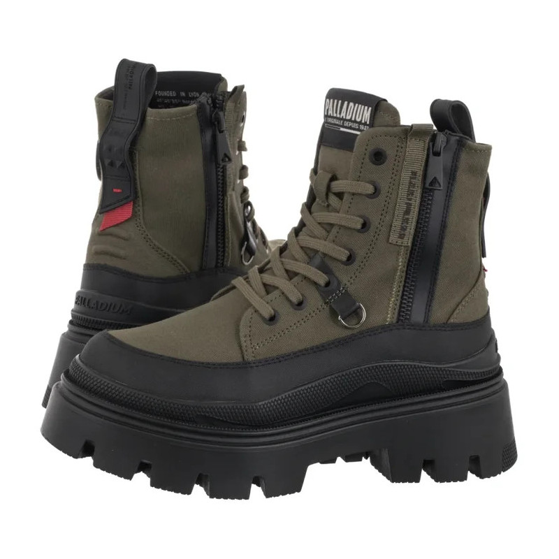 Palladium Pallasquad Zip Tx Olive Night 99532-325-M (PA151-a) boots