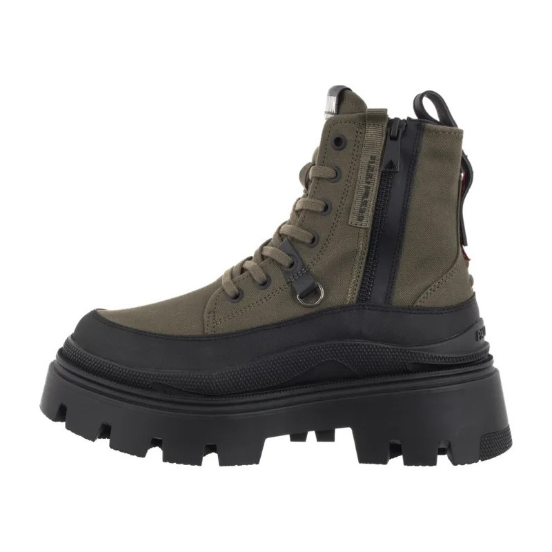 Palladium Pallasquad Zip Tx Olive Night 99532-325-M (PA151-a) boots