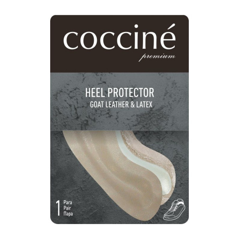 Coccine Heel Protector - Goat Leather & Latex Beige (CN4-a) īsās zeķes