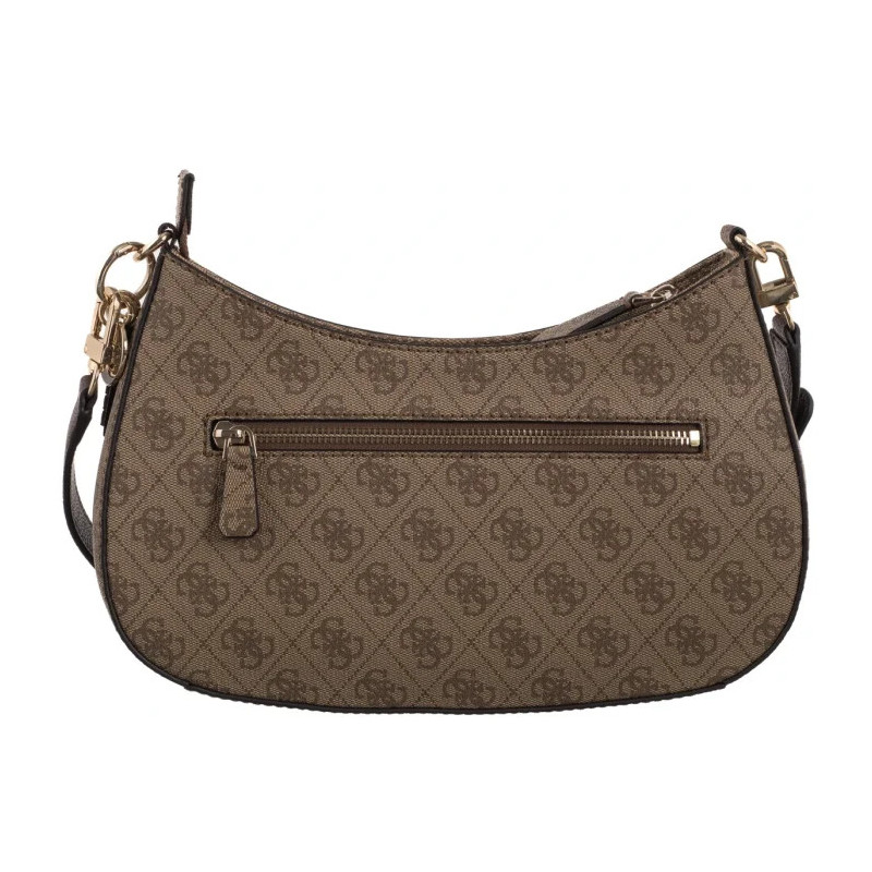 Guess Noelle II Top Zip Shoulder Bag HWBG96 72180 Latte Logo/Brown (GU787-a) rokassoma