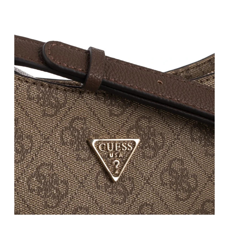Guess Noelle II Top Zip Shoulder Bag HWBG96 72180 Latte Logo/Brown (GU787-a) rokassoma