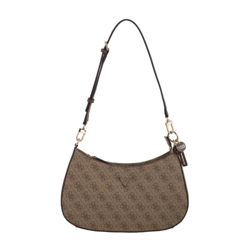 Guess Noelle II Top Zip Shoulder Bag HWBG96 72180 Latte Logo/Brown (GU787-a) käekott