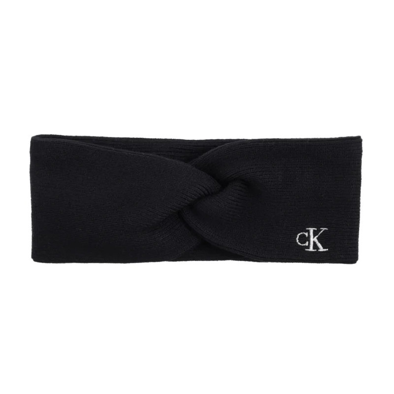 Calvin Klein CK Fine Rib Twist Headband Black LV04F8019G UB1 (CK696-a) kepurė