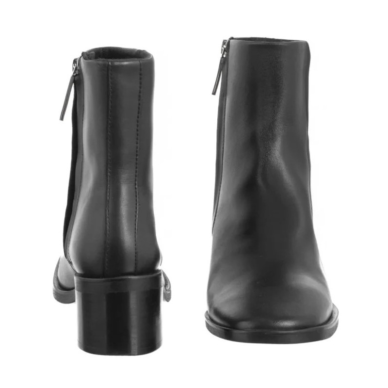 Calvin Klein Block Heel Zip Boot Lth Ck Black HW0HW02593 BEH (CK699-a) batai