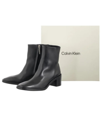 Calvin Klein Block Heel Zip Boot Lth Ck Black HW0HW02593 BEH (CK699-a) batai