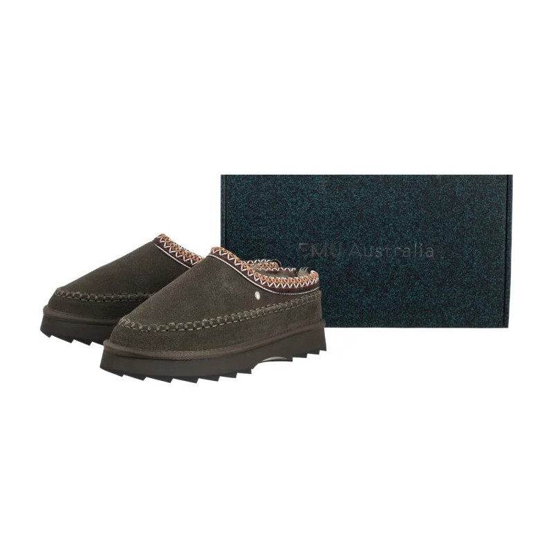 EMU Australia Sharky Adventure Scuff Dark Olive W13239 (EM532-b) Women's Shoes/Flip Flops