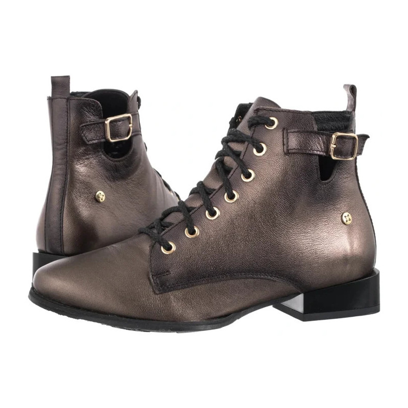 Maciejka Brązowe/Złote 07128-02/00-8 (MA1426-a) kurpes