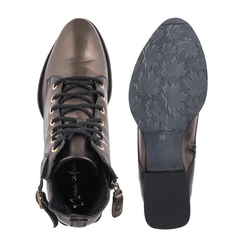 Maciejka Brązowe/Złote 07128-02/00-8 (MA1426-a) kurpes