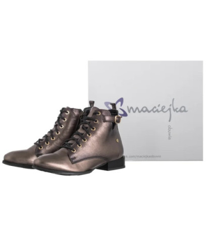 Maciejka Brązowe/Złote 07128-02/00-8 (MA1426-a) batai