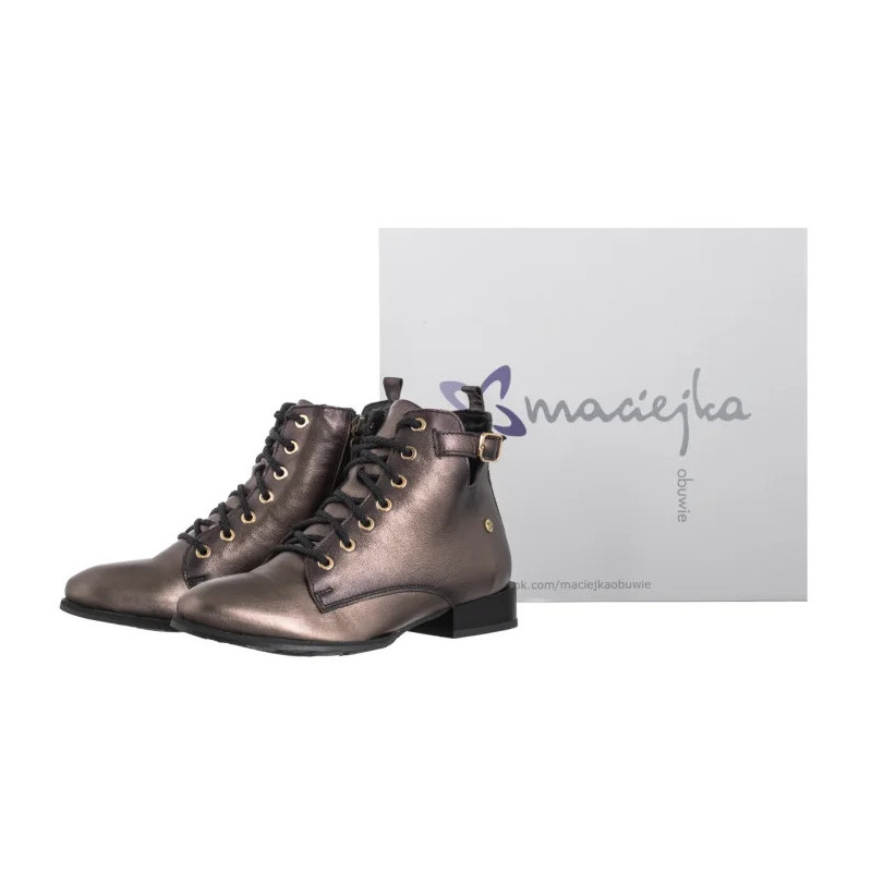 Maciejka Brązowe/Złote 07128-02/00-8 (MA1426-a) kurpes