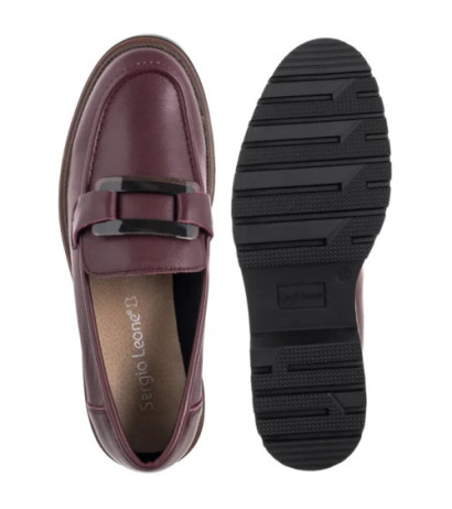 Sergio Leone Bordowe MK 25166-S  (SL582-a) shoes