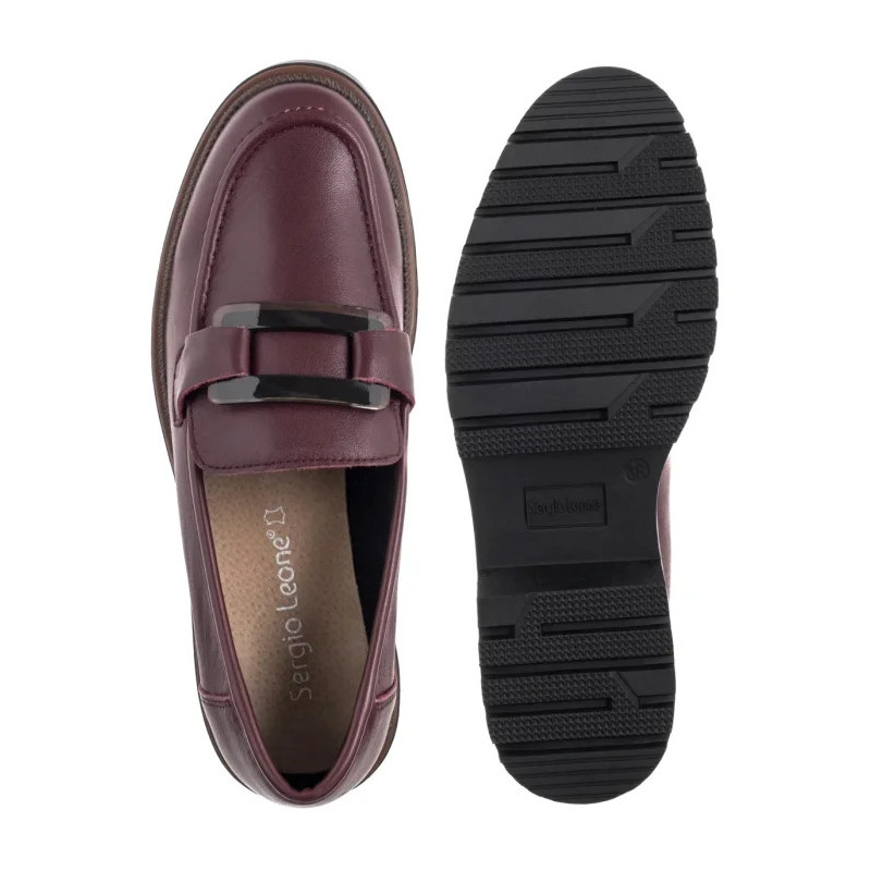 Sergio Leone Bordowe MK 25166-S  (SL582-a) shoes