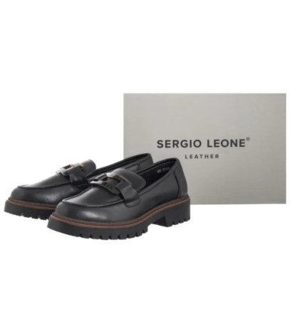 Sergio Leone Czarne MK 25166-S  (SL582-b) batai
