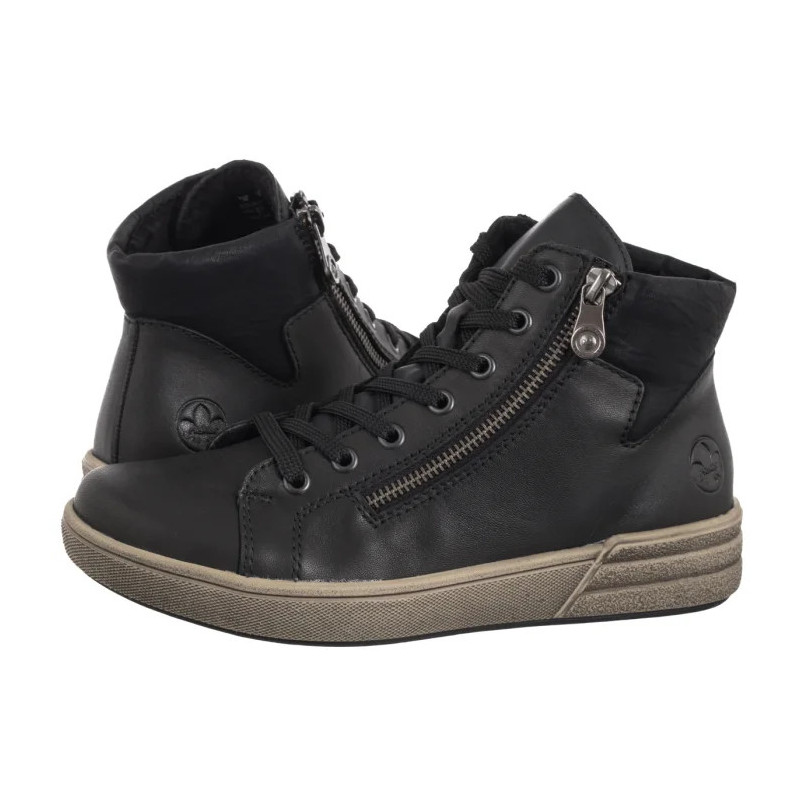 Rieker Czarne X0709-01 Black (RI299-a) kurpes