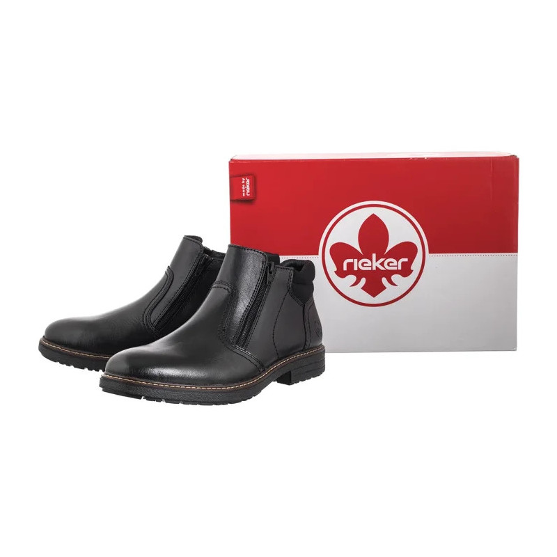 Rieker Czarne 33151-00 Black (RI313-a) žygio batai
