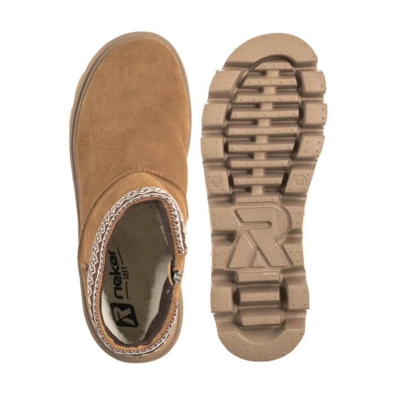 Rieker Brązowe W2074-24 Brown (RI311-a) kurpes