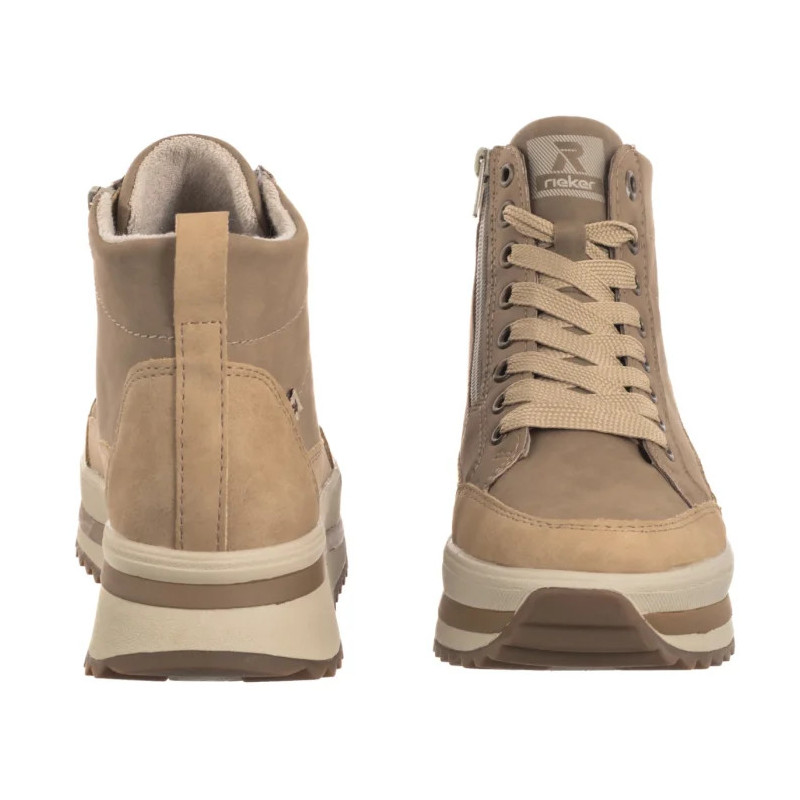 Rieker Beżowe W3871-60 Beige (RI312-a) kurpes