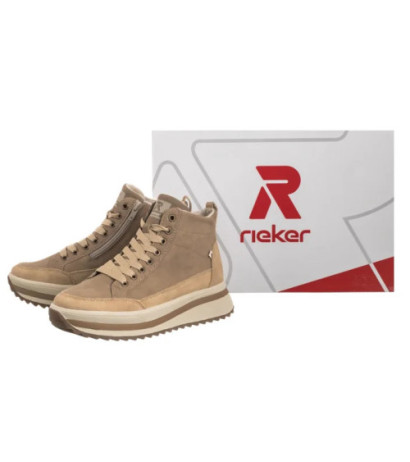 Rieker Beżowe W3871-60 Beige (RI312-a) shoes