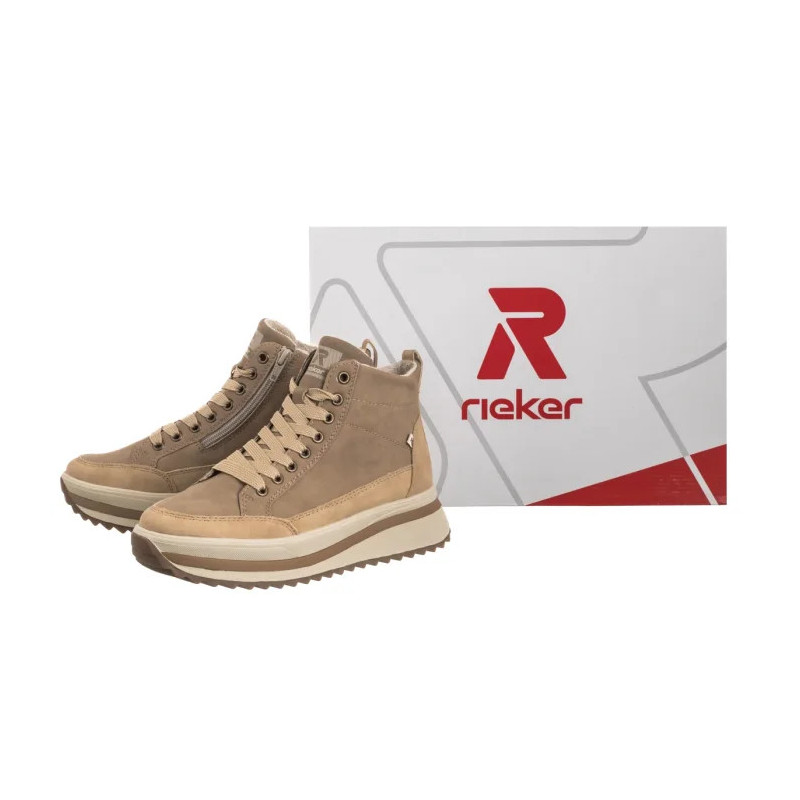 Rieker Beżowe W3871-60 Beige (RI312-a) batai