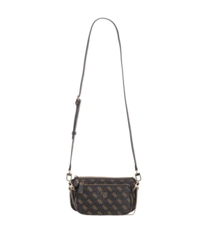Guess Noelle II Dbl Pouch Crossbody HWQG96 72710 Brown Logo (GU778-a) rokassoma