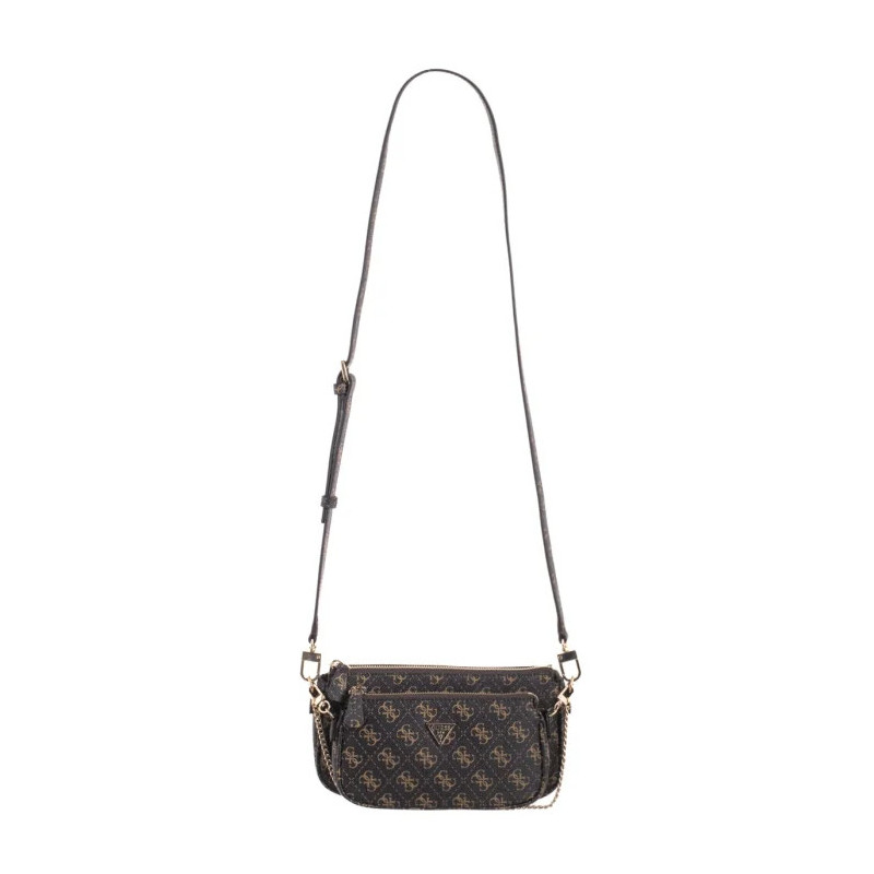 Guess Noelle II Dbl Pouch Crossbody HWQG96 72710 Brown Logo (GU778-a) rankinė
