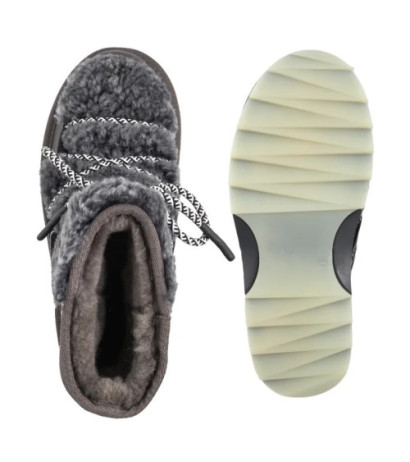 EMU Australia Blurred Teddy Charcoal W13196 (EM541-b) shoes