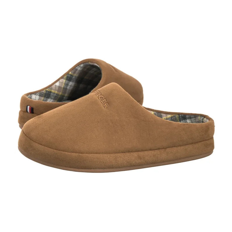 Tommy Hilfiger Hilfiger M Sde Check House Shoe Desert Khaki FM0FM05615 GWJ (TH1406-a) slippers