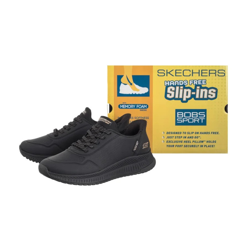 Skechers Bobs Squad Key Look Slip-Ins Black 117740/BLK (SK270-b) sporta apavi